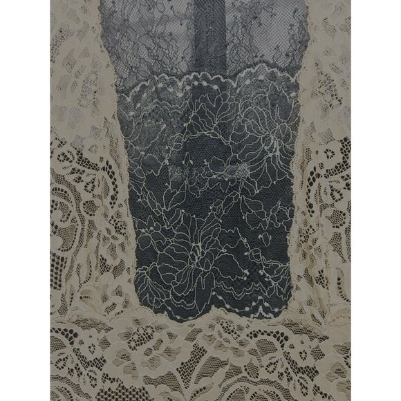 Sandro Paris Womens Long-Sleeve Dress Sz 1 (US Small) Lace Metallic MSRP $545 - Picture 5 of 16